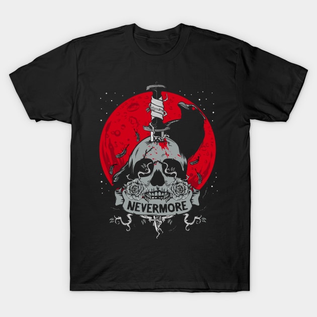 The Raven Nevermore T-Shirt by Halloween Merch